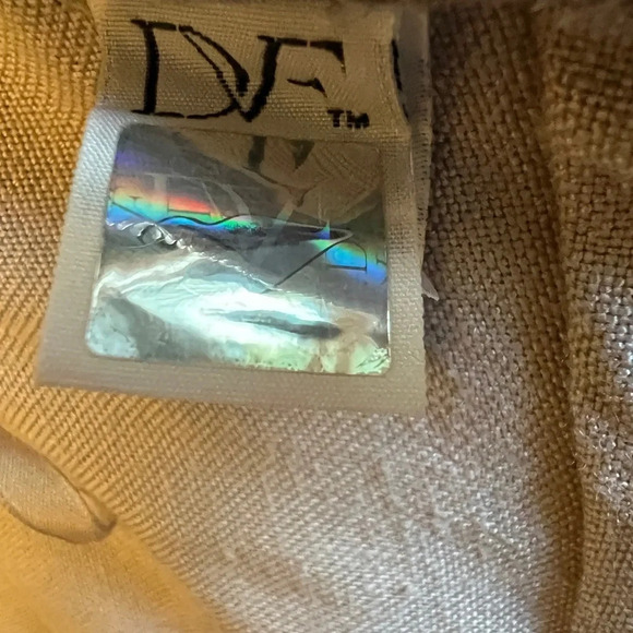 Diane Von Furstenberg DVF Fumi Tan Grey Poplin Shift Dress Women’s Size 4 - Picture 12 of 12